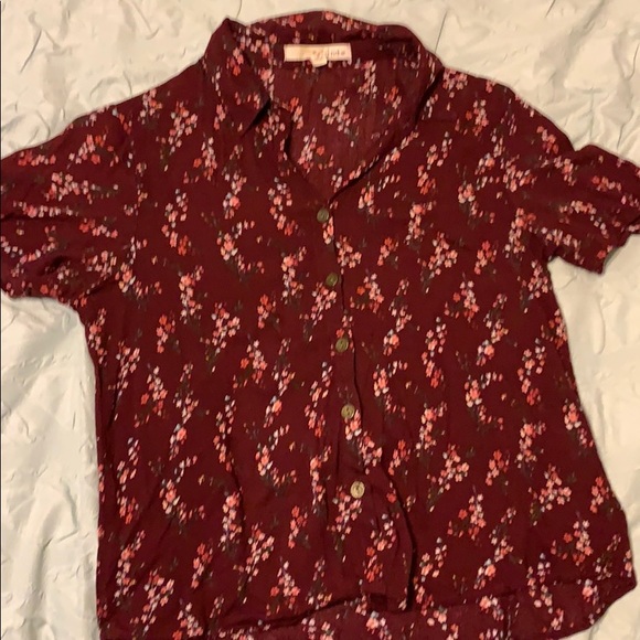 Rewind Tops - Crop button down